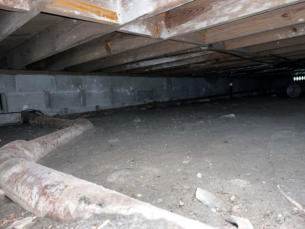 A confined crawl space