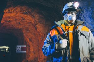 miner underground mining gold deep tunnel man